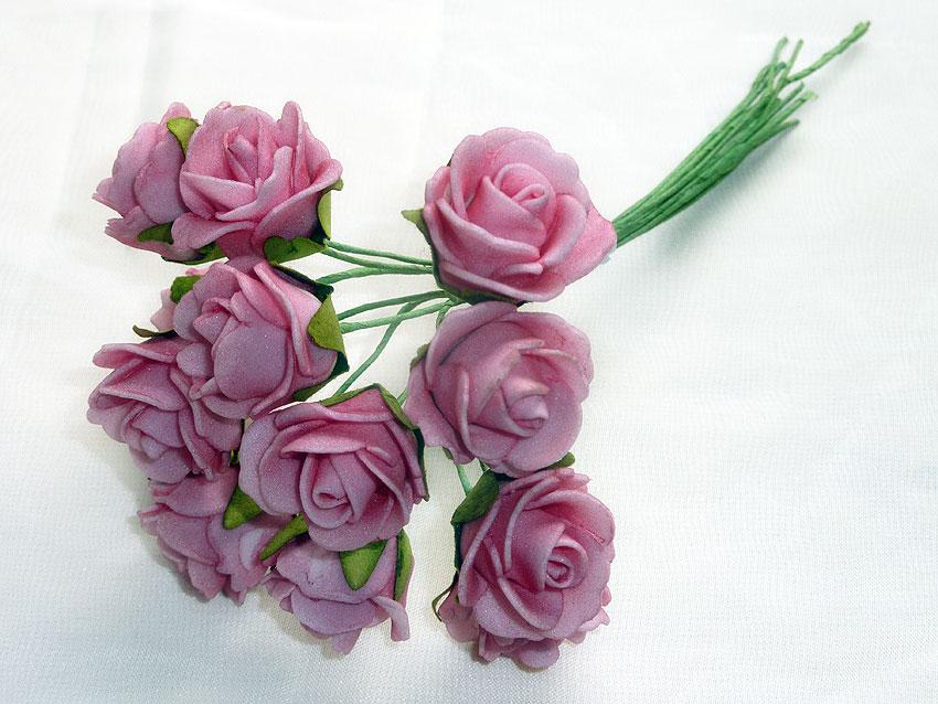 Small Foam Roses (pink)